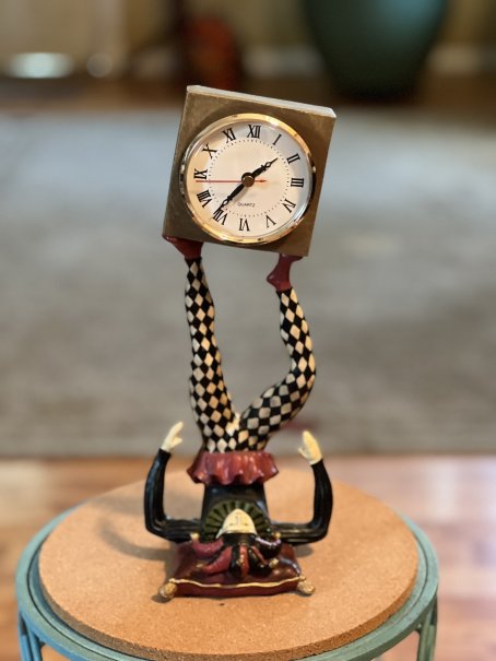 Harlequin Jester Juggling Clock by Design Toscano