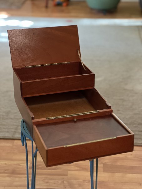 Levenger Wood Unfolding Writing Box