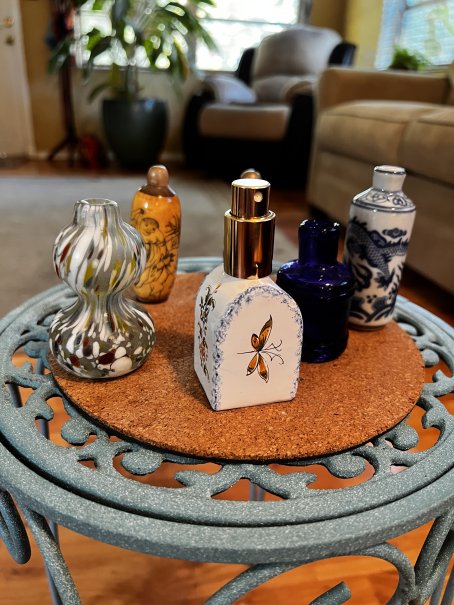 Multiple perfume bottles